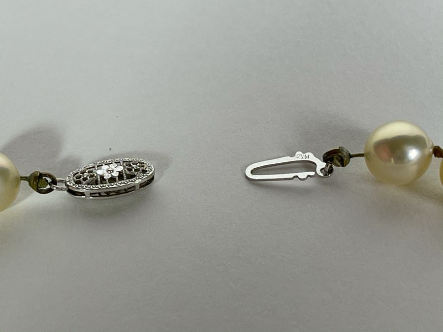 Vintage Freshwater Pearls Necklace With 14K Gold Clasps 16'L Owned By Former Miss Texas [Photo 8]