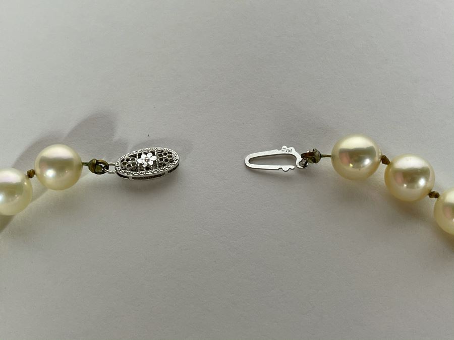 Vintage Freshwater Pearls Necklace With 14K Gold Clasps 16'L Owned By Former Miss Texas [Photo 6]