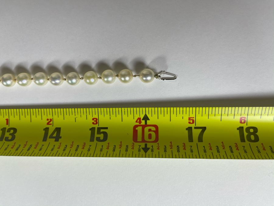 Vintage Freshwater Pearls Necklace With 14K Gold Clasps 16'L Owned By Former Miss Texas [Photo 12]