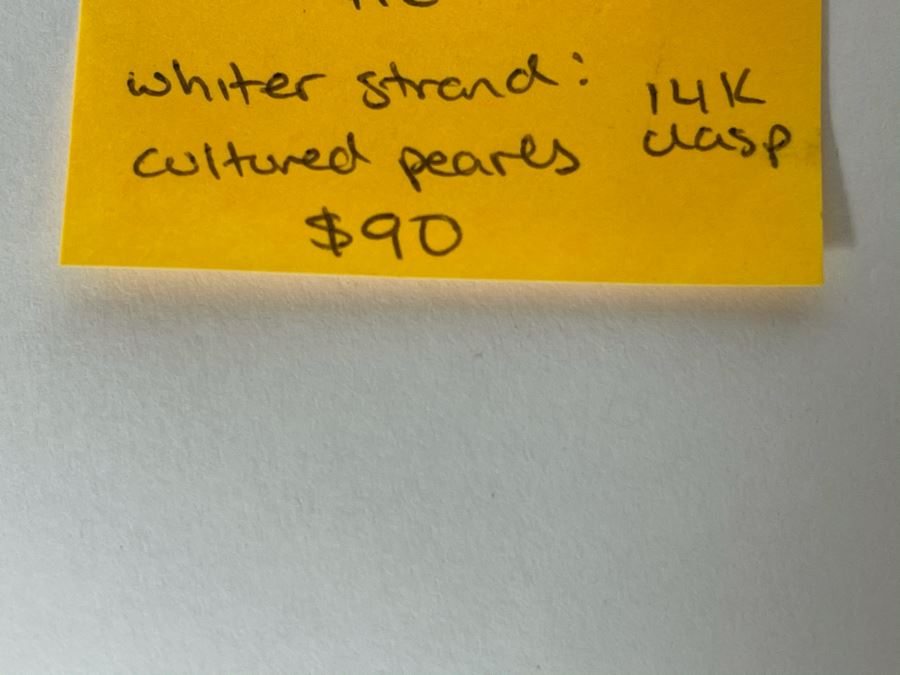 Vintage Freshwater Pearls Necklace With 14K Gold Clasps 16'L Owned By Former Miss Texas [Photo 13]