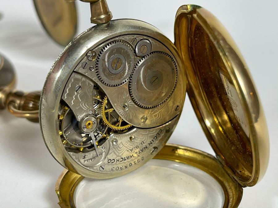 Collection Of Vintage NonWorking Pocket Watches For Parts Or Home Decor