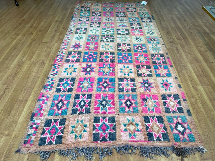 Handwoven Moroccan Rug From The Berber Tribe Boho Feel 9' x 4' Retails $2,650 [Photo 4]