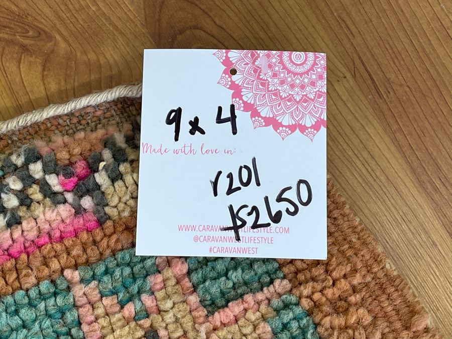 Handwoven Moroccan Rug From The Berber Tribe Boho Feel 9' x 4' Retails $2,650 [Photo 12]