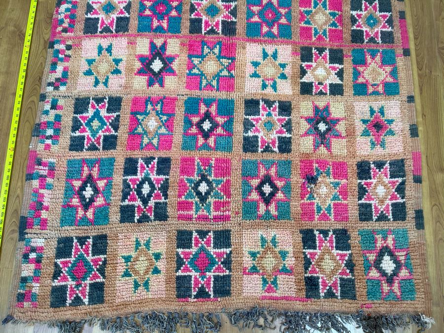 Handwoven Moroccan Rug From The Berber Tribe Boho Feel 9' x 4' Retails $2,650 [Photo 7]