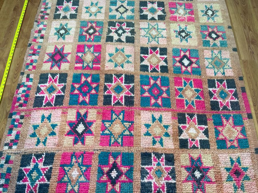 Handwoven Moroccan Rug From The Berber Tribe Boho Feel 9' x 4' Retails $2,650 [Photo 9]