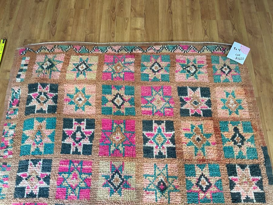 Handwoven Moroccan Rug From The Berber Tribe Boho Feel 9' x 4' Retails $2,650 [Photo 11]