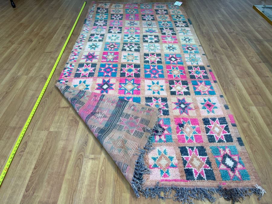 Handwoven Moroccan Rug From The Berber Tribe Boho Feel 9' x 4' Retails $2,650 [Photo 13]