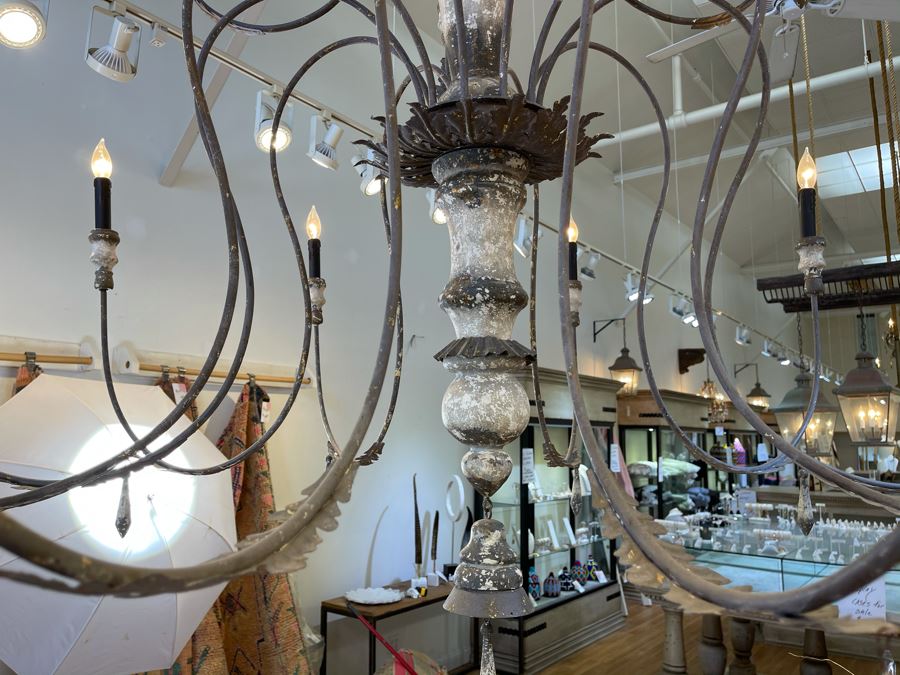 Stunning Large 15-Light Shabby Chic Metal Chandelier Light Fixture - Must See In Person - Apx 64'W X 58'H - Will Quote Delivery Retails $5,900 [Photo 7]