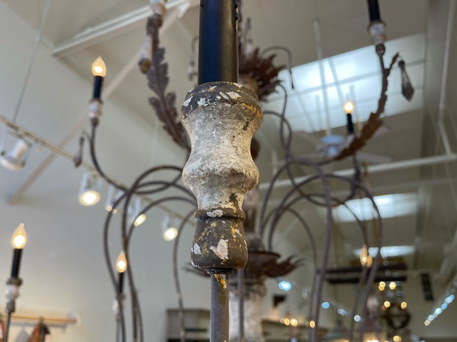 Stunning Large 15-Light Shabby Chic Metal Chandelier Light Fixture - Must See In Person - Apx 64'W X 58'H - Will Quote Delivery Retails $5,900 [Photo 11]