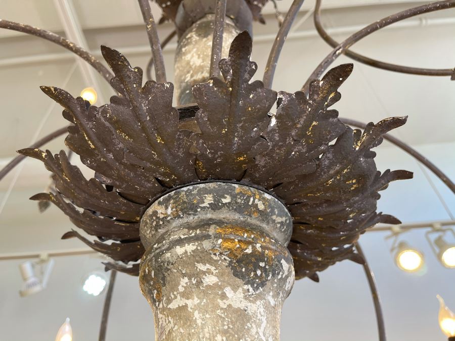 Stunning Large 15-Light Shabby Chic Metal Chandelier Light Fixture - Must See In Person - Apx 64'W X 58'H - Will Quote Delivery Retails $5,900 [Photo 12]