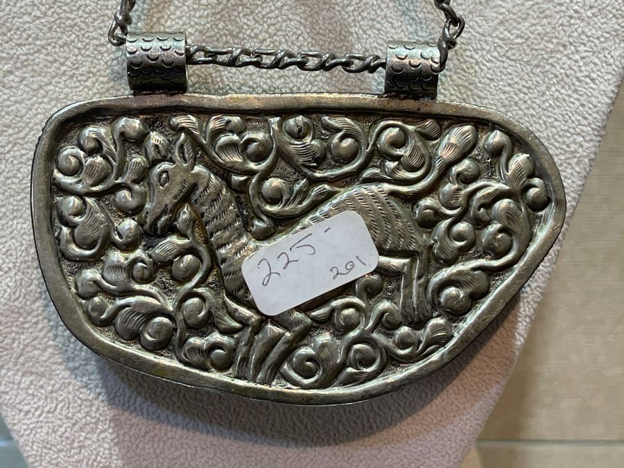 Natural Stone Base Metal Pendant Statement Necklace 24'L Retails $225 [Photo 5]