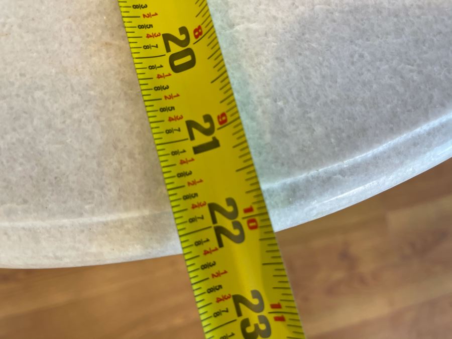 Eero Saarinen Style Tulip Side Table With Marble Top And Metal Base 22'R X 24'H Retails $525 [Photo 7]