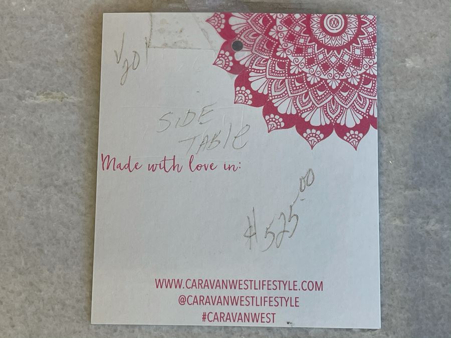 Eero Saarinen Style Tulip Side Table With Marble Top And Metal Base 22'R X 24'H Retails $525 [Photo 6]