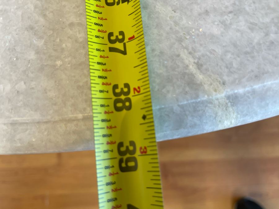 Eero Saarinen Style Tulip Table With Marble Top And Metal Base 39'R X 29.5'H Retails $1,495 [Photo 7]