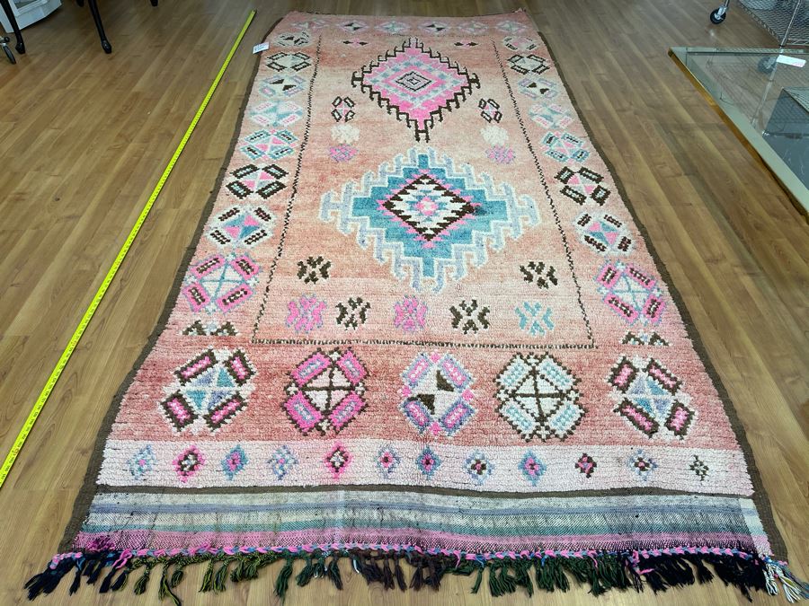 Handwoven Moroccan Rug From The Berber Tribe Boho Feel 11' x 5.8' Retails $2,650 [Photo 2]