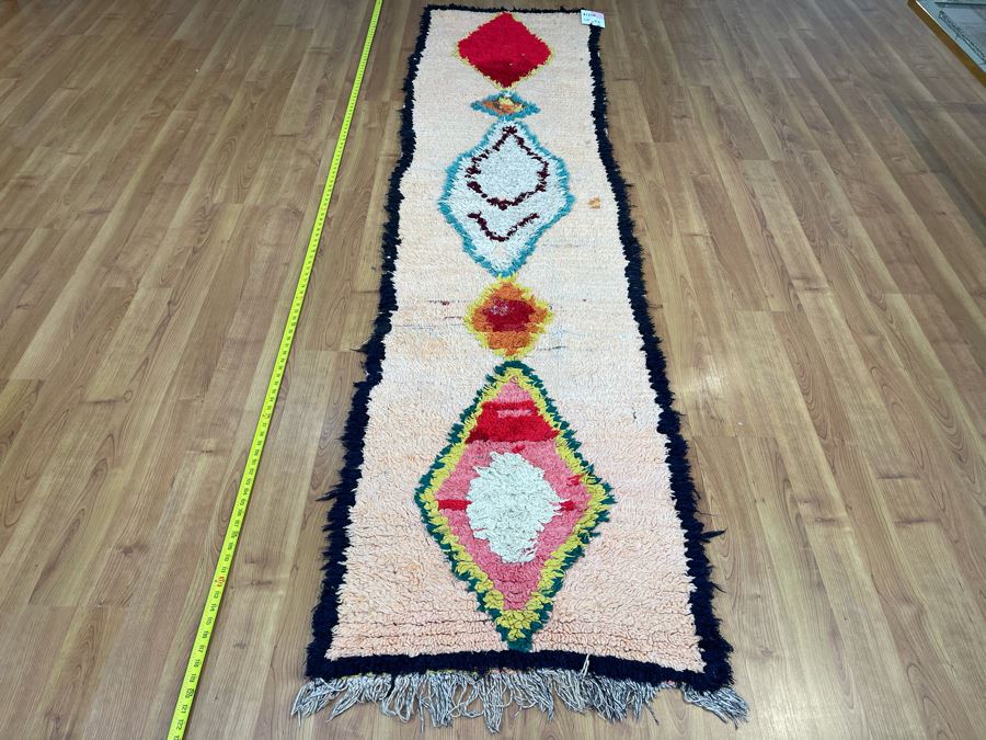 Handwoven Moroccan Rug From The Berber Tribe Boho Feel 10' x 2.6' Retails $1,250 [Photo 2]