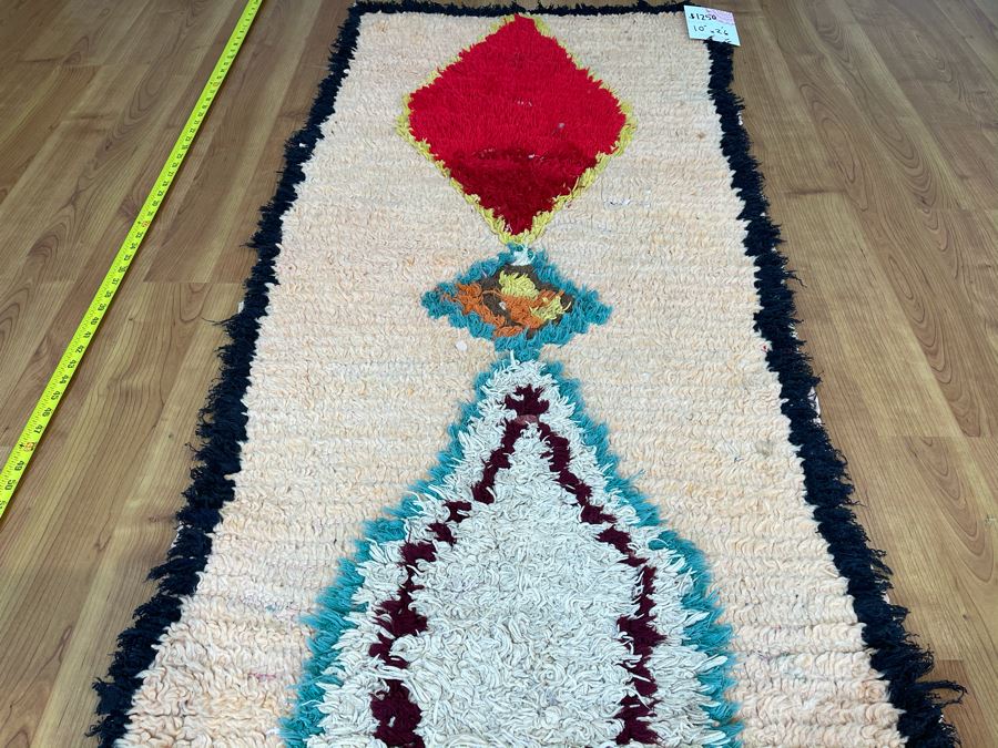 Handwoven Moroccan Rug From The Berber Tribe Boho Feel 10' x 2.6' Retails $1,250 [Photo 8]