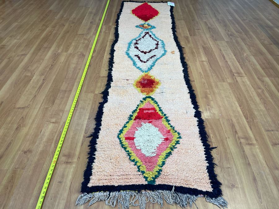 Handwoven Moroccan Rug From The Berber Tribe Boho Feel 10' x 2.6' Retails $1,250 [Photo 3]