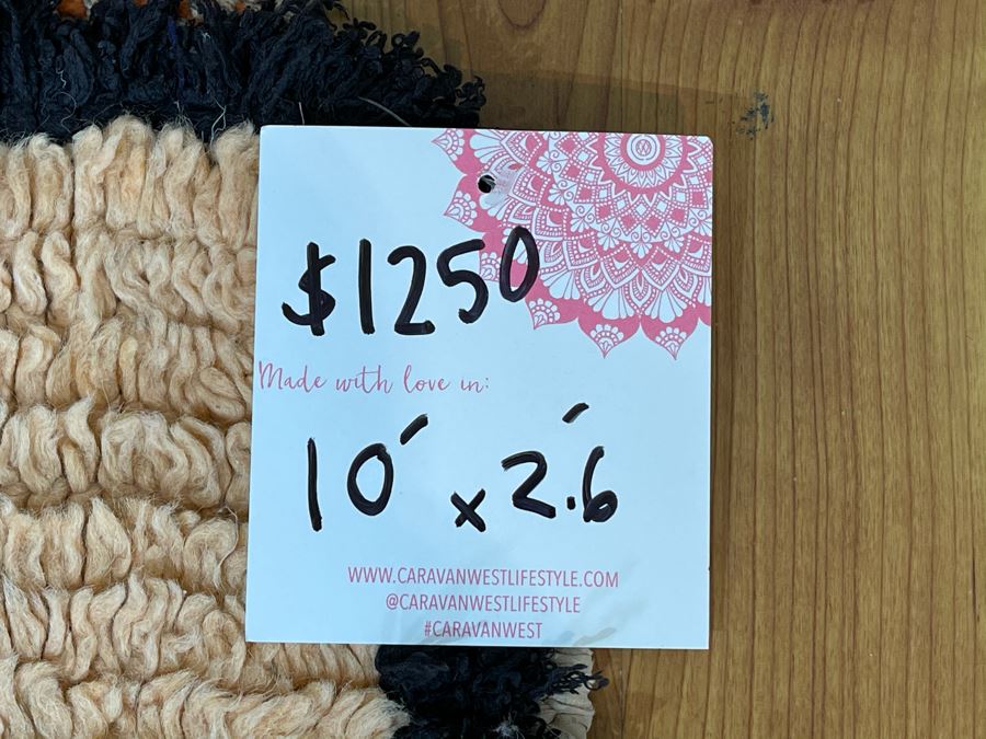 Handwoven Moroccan Rug From The Berber Tribe Boho Feel 10' x 2.6' Retails $1,250 [Photo 9]