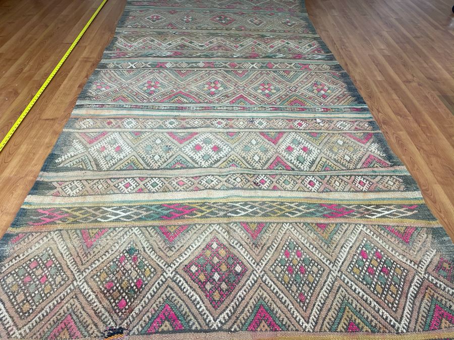 Handwoven Moroccan Rug From The Berber Tribe Boho Feel 13.5' x 5.8' Retails $2,850 [Photo 4]