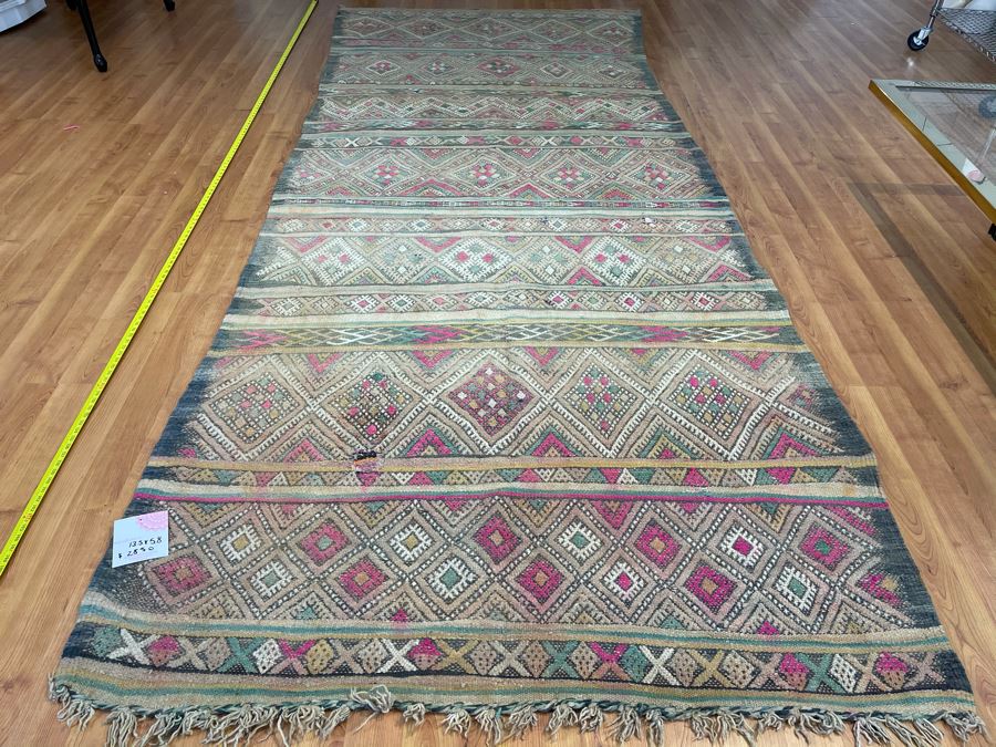 Handwoven Moroccan Rug From The Berber Tribe Boho Feel 13.5' x 5.8' Retails $2,850 [Photo 2]