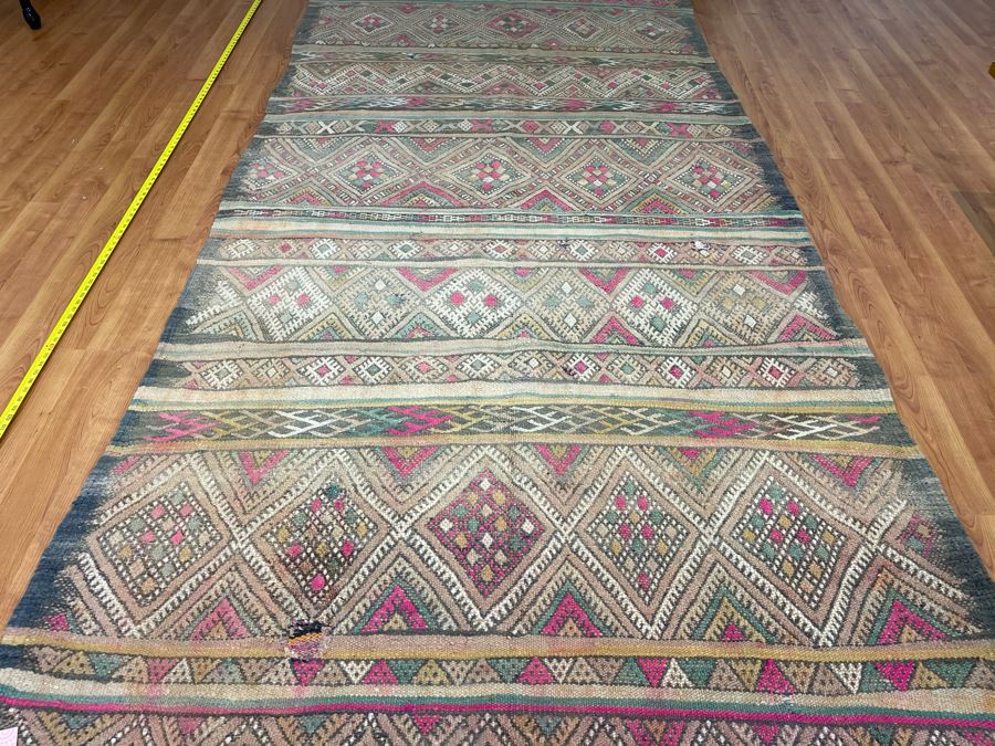 Handwoven Moroccan Rug From The Berber Tribe Boho Feel 13.5' x 5.8' Retails $2,850 [Photo 6]