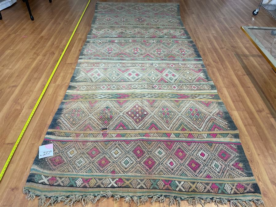 Handwoven Moroccan Rug From The Berber Tribe Boho Feel 13.5' x 5.8' Retails $2,850 [Photo 3]