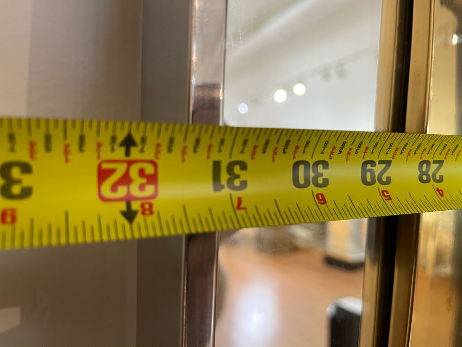 Full Length Chrome And Brass Modernist Mirror 31'W X 80'H [Photo 8]