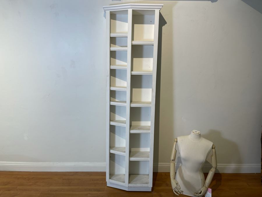 White Adjustable Wall Mounted Shelving Unit 24w X 80h