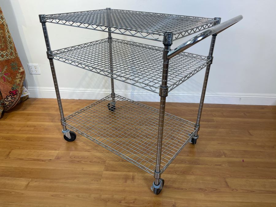 Commercial Grade Stainless Steel Rolling Cart 41'W X 24'D X 40'H [Photo 5]