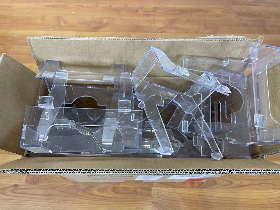 Rotating Store Display Fixture On Casters With Several Boxes Of Acrylic Product Holders 66'H X 29'D [Photo 7]