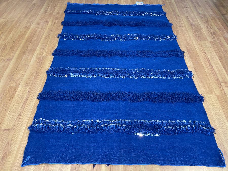 Moroccan Wedding Blanket With Sequins 84' X 51' Retails $350 [Photo 2]