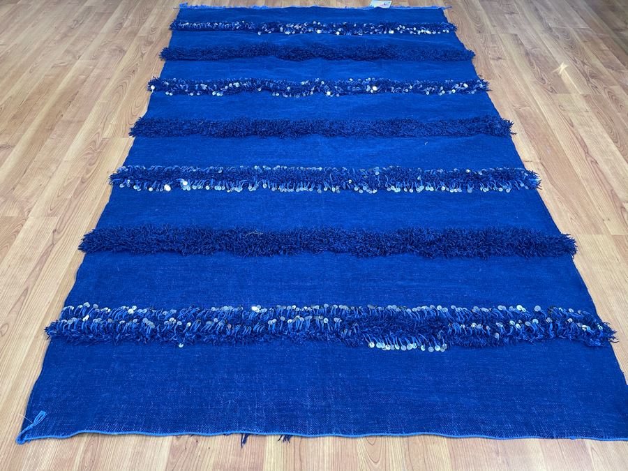 Moroccan Wedding Blanket With Sequins 84' X 51' Retails $350 [Photo 3]