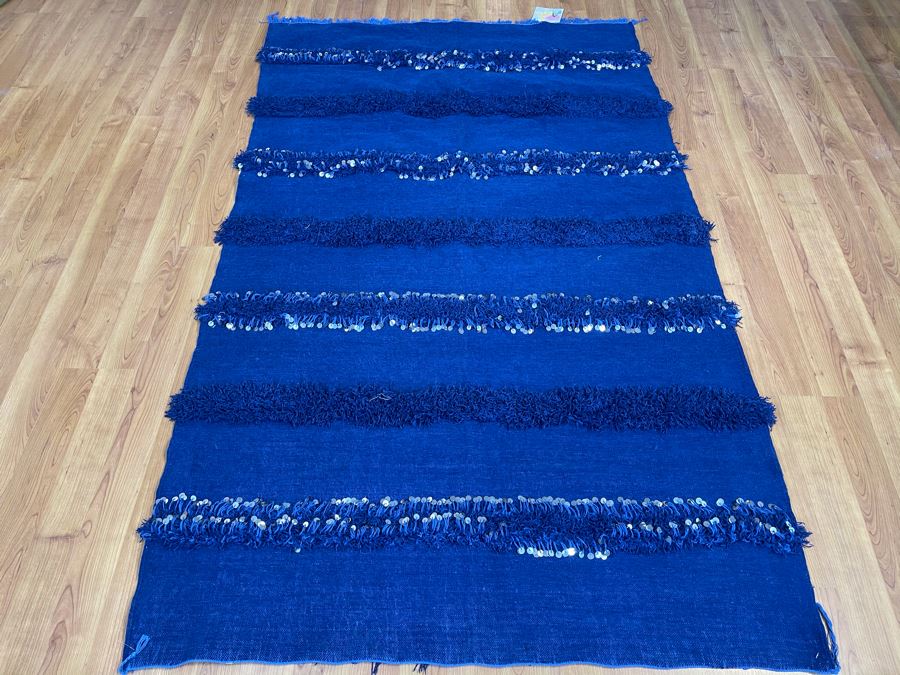 Moroccan Wedding Blanket With Sequins 84' X 51' Retails $350 [Photo 4]