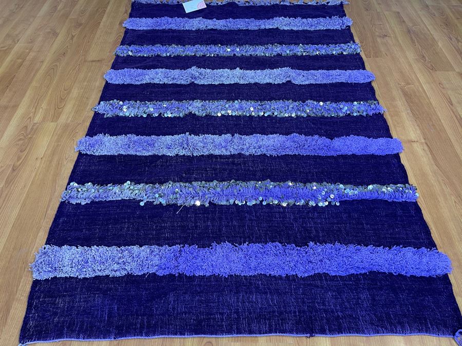 Moroccan Wedding Blanket With Sequins 69' X 45' Retails $350 [Photo 4]