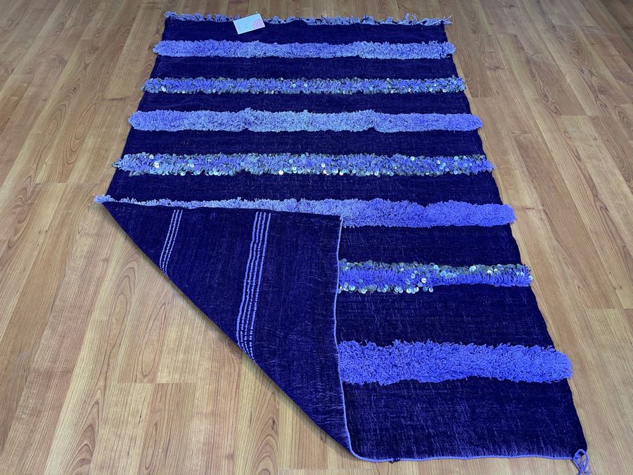 Moroccan Wedding Blanket With Sequins 69' X 45' Retails $350 [Photo 6]