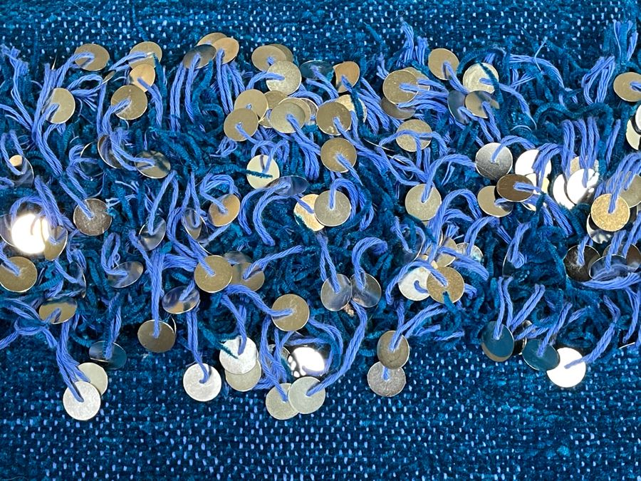 Moroccan Wedding Blanket With Sequins 77' X 49' Retails $350 [Photo 4]