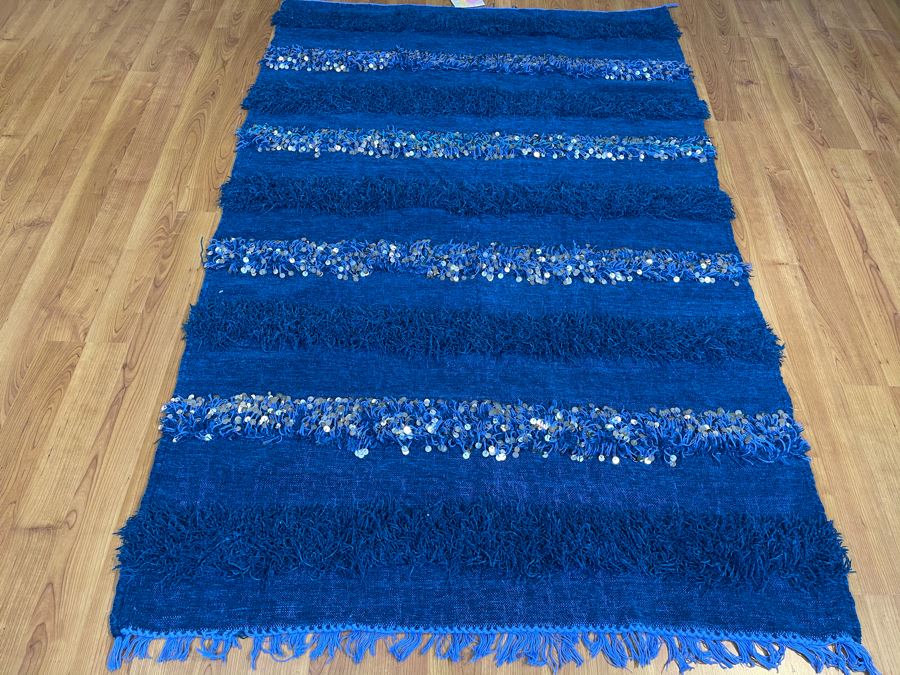 Moroccan Wedding Blanket With Sequins 77' X 49' Retails $350 [Photo 3]