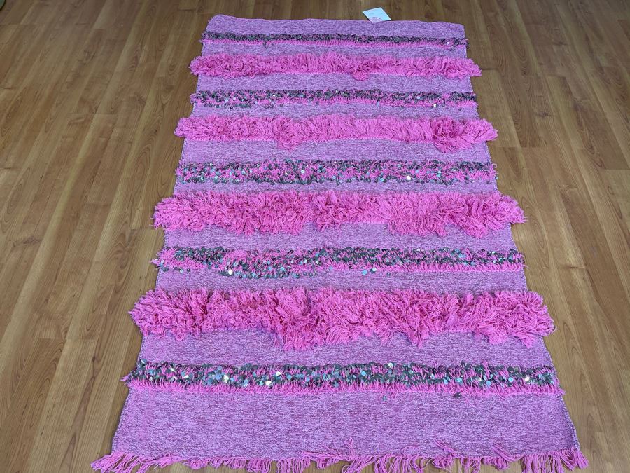 Moroccan Wedding Blanket With Sequins 78' X 46' Retails $350 [Photo 3]