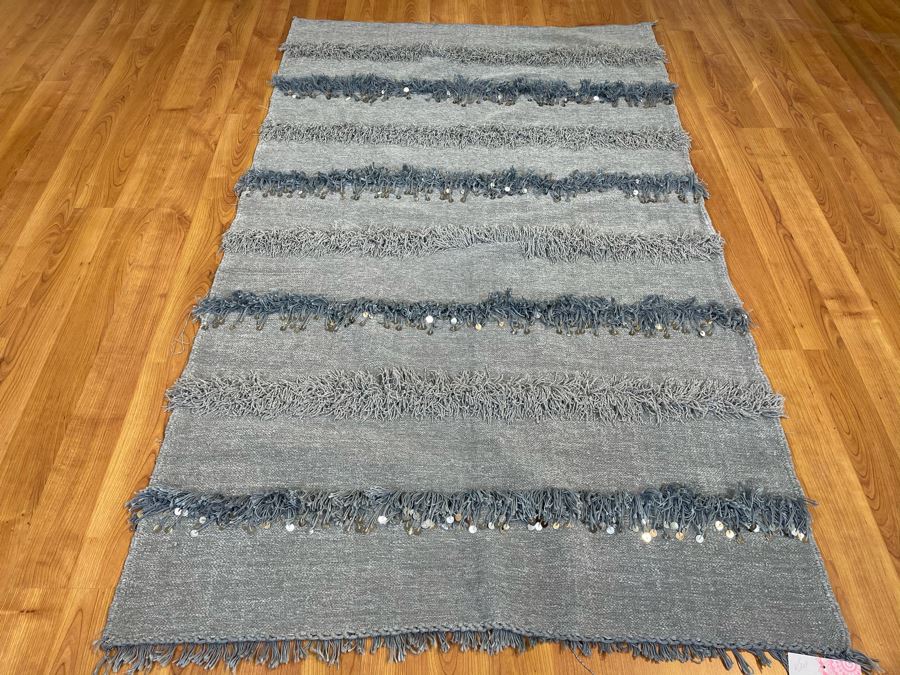 Moroccan Wedding Blanket With Sequins 76' X 44' Retails $350 [Photo 3]