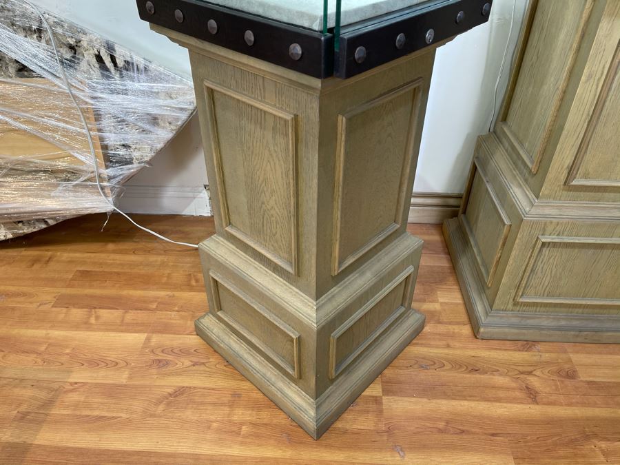 Lighted Display Case On Solid Wooden Pedestal With Lock And Key 20'W X 62'H [Photo 10]