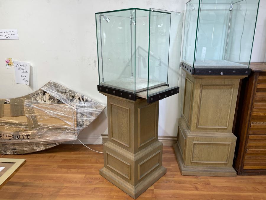 Lighted Display Case On Solid Wooden Pedestal With Lock And Key 20'W X 62'H [Photo 6]