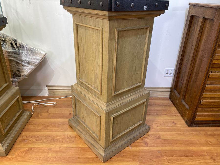 Lighted Display Case On Solid Wooden Pedestal With Lock And Key 21'W X 68'H [Photo 9]