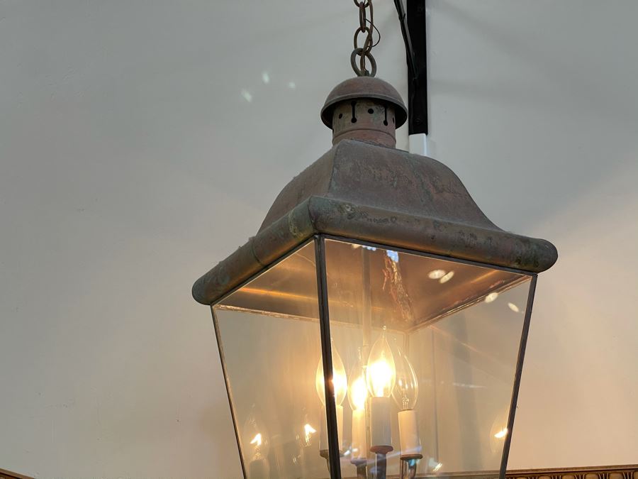 Antique Style Copper Lantern Light Fixture Retails $495 [Photo 6]