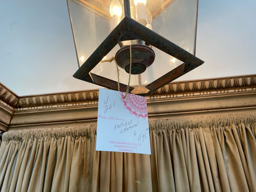 Antique Style Copper Lantern Light Fixture Retails $495 [Photo 4]