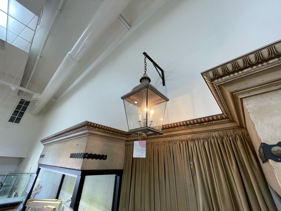 Antique Style Copper Lantern Light Fixture Retails $495 [Photo 2]