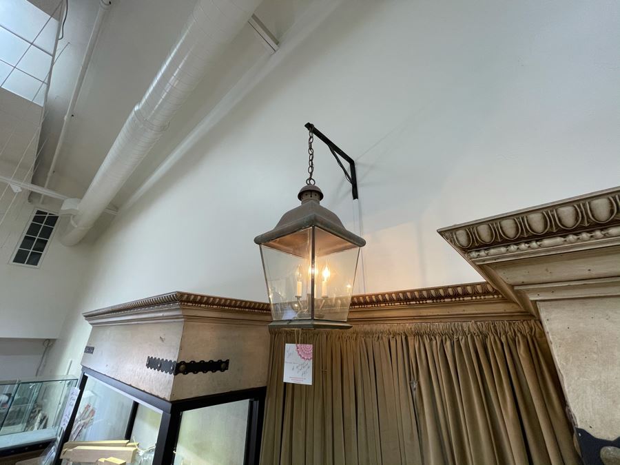 Antique Style Copper Lantern Light Fixture Retails $495 [Photo 3]