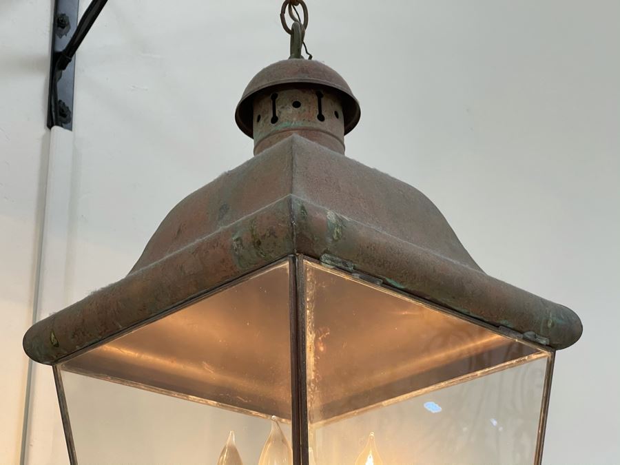 Antique Style Copper Lantern Light Fixture Retails $495 [Photo 6]
