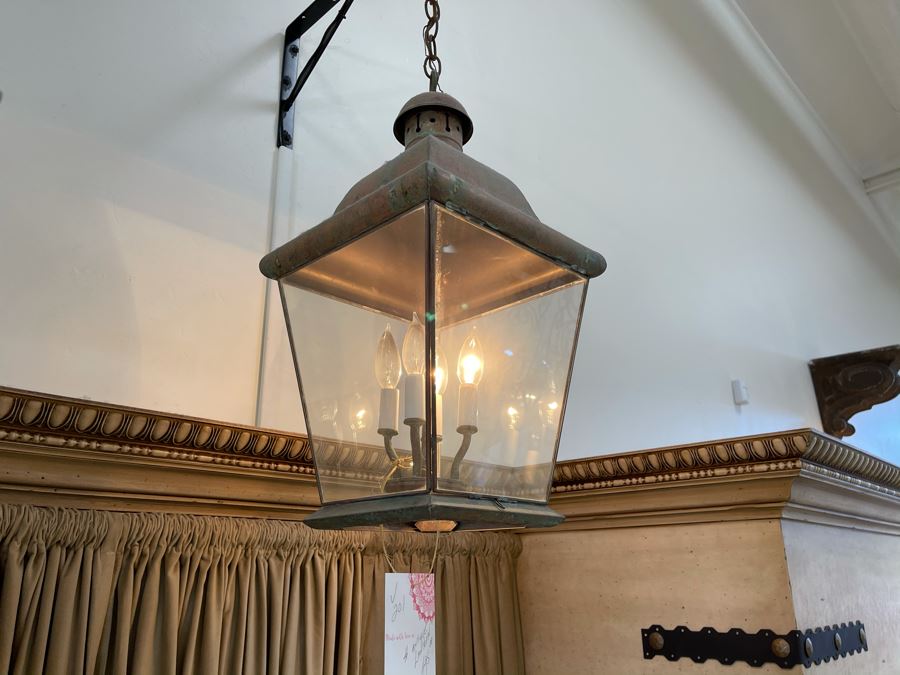 Antique Style Copper Lantern Light Fixture Retails $495 [Photo 5]
