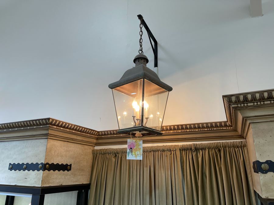 Antique Style Copper Lantern Light Fixture Retails $495 [Photo 2]